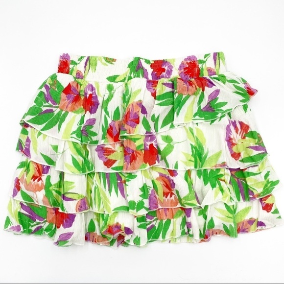 Aeropostale Y2K Ruffled Floral Tiered Skirt - Picture 1 of 4